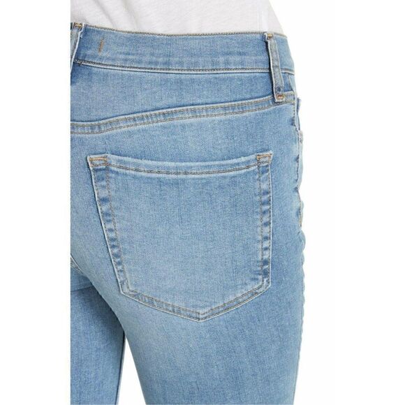 Free People High Rise Distressed Skinny Ankle Jeans 28 or 6 NEW - Picture 5 of 7